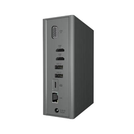 Raidsonic | Icy Box | IB-DK2262AC DockingStation | Dock | Ethernet LAN (RJ-45) jungtys 1 | VGA (D-Sub) jungtys quantity 1 | USB 3.0 (3.1 Gen 1) Type-C jungtys quantity 1 | USB 3.0 (3.1 Gen 1) jungtys quantity 3 | USB 2.0 jungtys quantity 3 | HDMI jungtys quantity 2 | Ethernet LAN | Garantija 24 mėn.