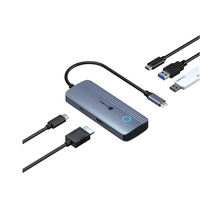 RaidSonic ICY BOX Spade Dock 4081 5w1 | 1x HDMI 4K@60Hz |2x USB-A |1x USB-C| 1x USB-C PD 100W