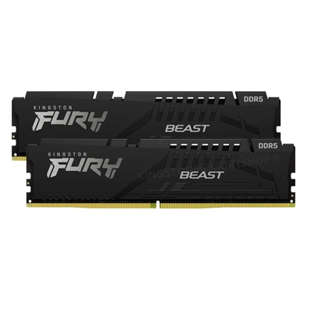RAM KINGSTON 32GB 5600MHz DDR5 CL40 DIMM 2 vnt. rinkinys FURY Beast Juodas
