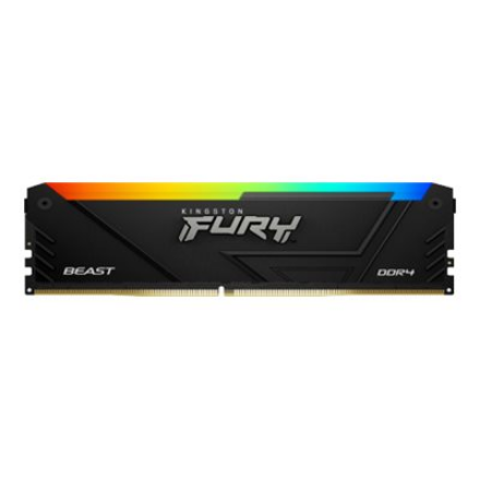 RAM „Kingston KF436C18BB2AK4/128“ 128 GB 3600 MT/s DDR4 CL18 DIMM (4 vnt. rinkinys) „FURY Beast RGB“ | „Kingston“