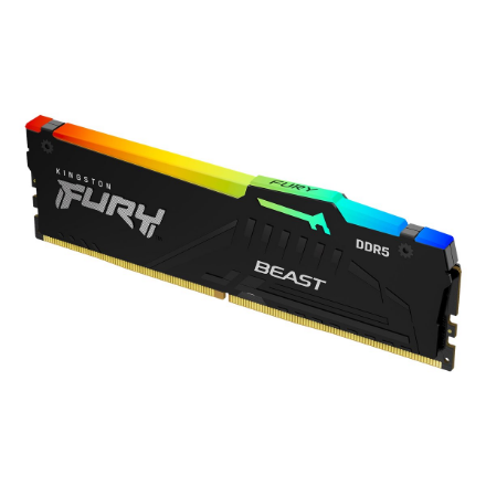 RAM „Kingston KF556C40BBAK4-64“ 64 GB 5600 MT/s DDR5 CL40 DIMM (4 vnt. rinkinys) „FURY Beast RGB XMP“ | „Kingston“