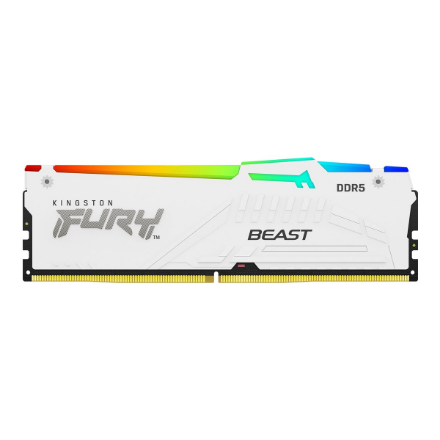 RAM Kingston KF564C32BWEA-16 16GB 6400MT/s DDR5 CL32 DIMM FURY Beast Baltas RGB EXPO | Kingstonas