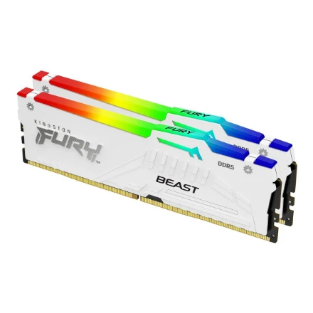 RAM Kingston KF564C32BWEAK2-64 64GB 6400MT/s DDR5 CL32 DIMM (Kit of 2) FURY Beast Baltas RGB EXPO | Kingstonas