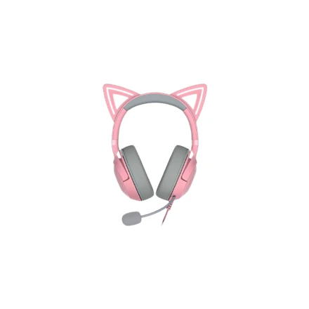 Razer Kraken Kitty V2 rožinės ausinės su katės ausimis