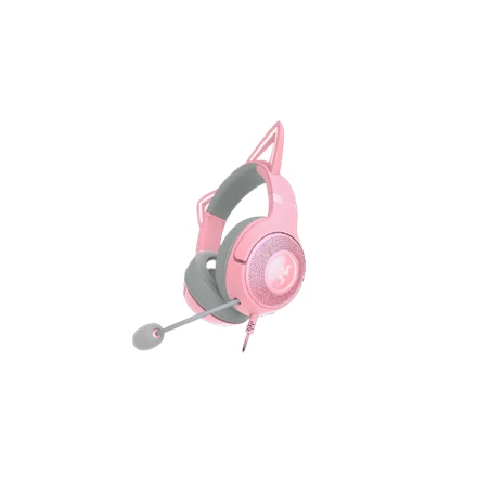 Razer Kraken Kitty V2 rožinės ausinės su mikrofonu