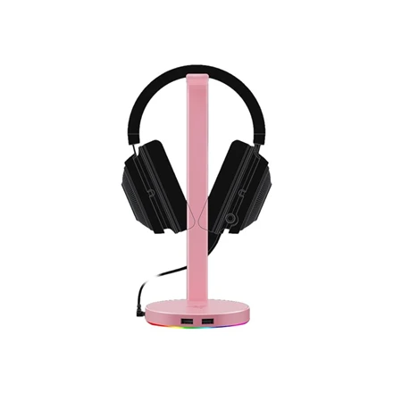 Ausinių stovas Razer Base Station V2 Chroma Quartz Edition, Rožinis