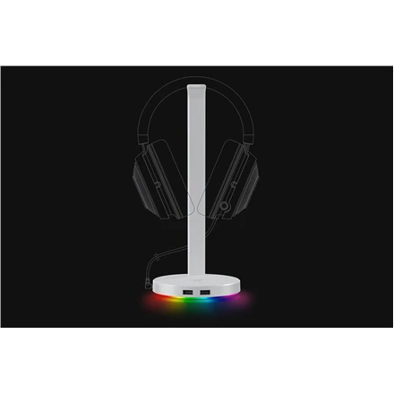 Ausinių stovas Razer Base Station V2 Chroma Quartz Edition, Baltas