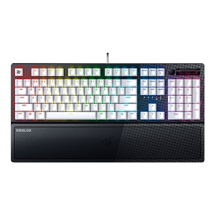 Razer BlackWidow V3 Roblox Edition Klaviatūra žaidimams Transparent switch housing; UV-Coated ABS Keycaps RGB LED pašvietimas US su laidu