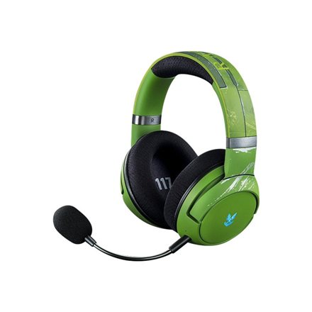 Belaidės Žaidimų Ausinės Razer Kaira Pro Halo Infinite Edition skirtos Xbox Series X ir mobiliems Xbox žaidimams