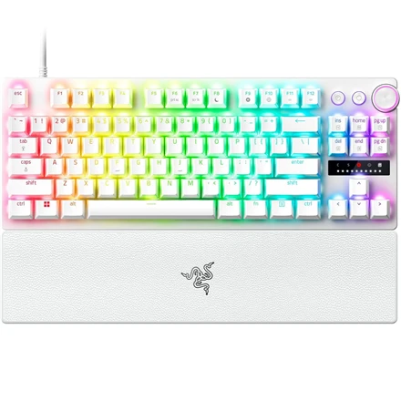 Klaviatūra žaidimams Razer Huntsman V3 Pro Razer Analog Optical (Gen 2) su laidu optyczno-analogowa su pašvietimu balta