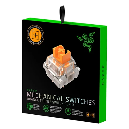 Razer | Oranžinis Tactile Mechaninė klaviatūra žaidimams Switches pack | N/A | Oranžinis | N/A | N/A