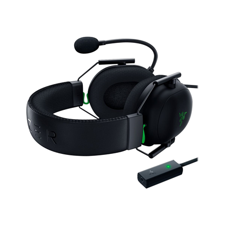 Esports THX Spatial Audio Žaidimų Ausinės Razer BlackShark V2 + USB garso plokštė, Juodos