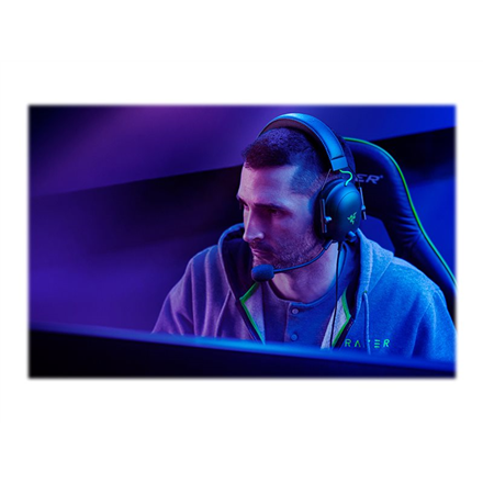 Esports THX Spatial Audio Žaidimų Ausinės Razer BlackShark V2 + USB garso plokštė, Juodos