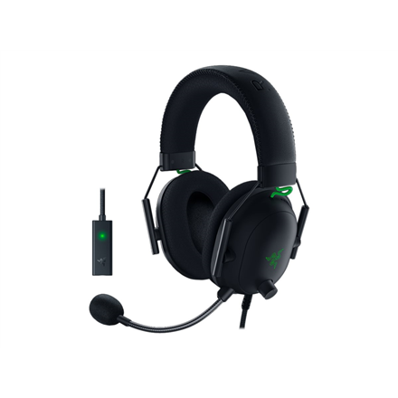 Esports THX Spatial Audio Žaidimų Ausinės Razer BlackShark V2 + USB garso plokštė, Juodos