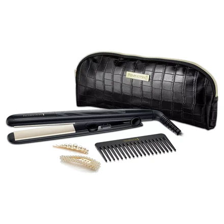 Remington Plaukų tiesinimo žnyplės S3505GP Style edition Keraminė šildymo sistema, Temperatūra (maks.) 230 °C, 56 W, Juodas