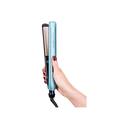 Remington | Plaukų tiesinimo žnyplės | S9300 Shine Therapy Pro | Garantija 24 mėn. | Keraminė šildymo sistema | Jonų funkcija | Skaitmeninis ekranas | Maksimali temperatūra 230 °C | Mėlyna