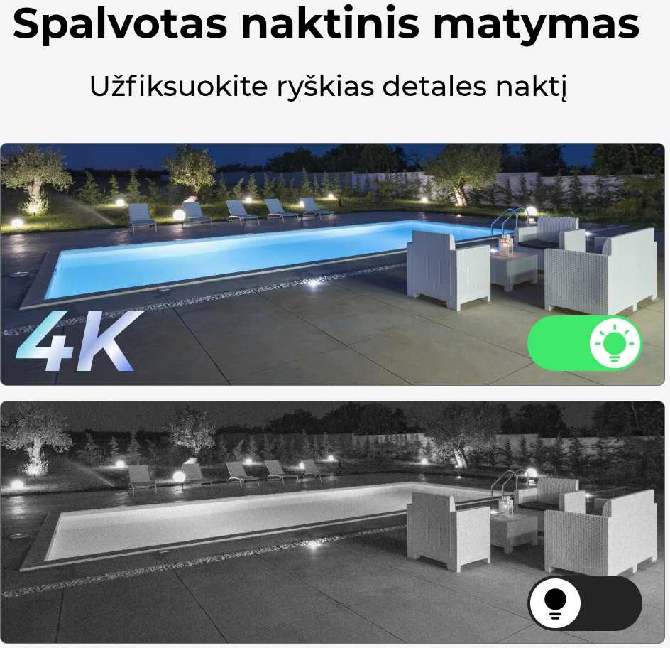 Išmani vandalams atspari lauko apsaugos kamera Reolink W437 su apšvietimu, 8 MP, IP67