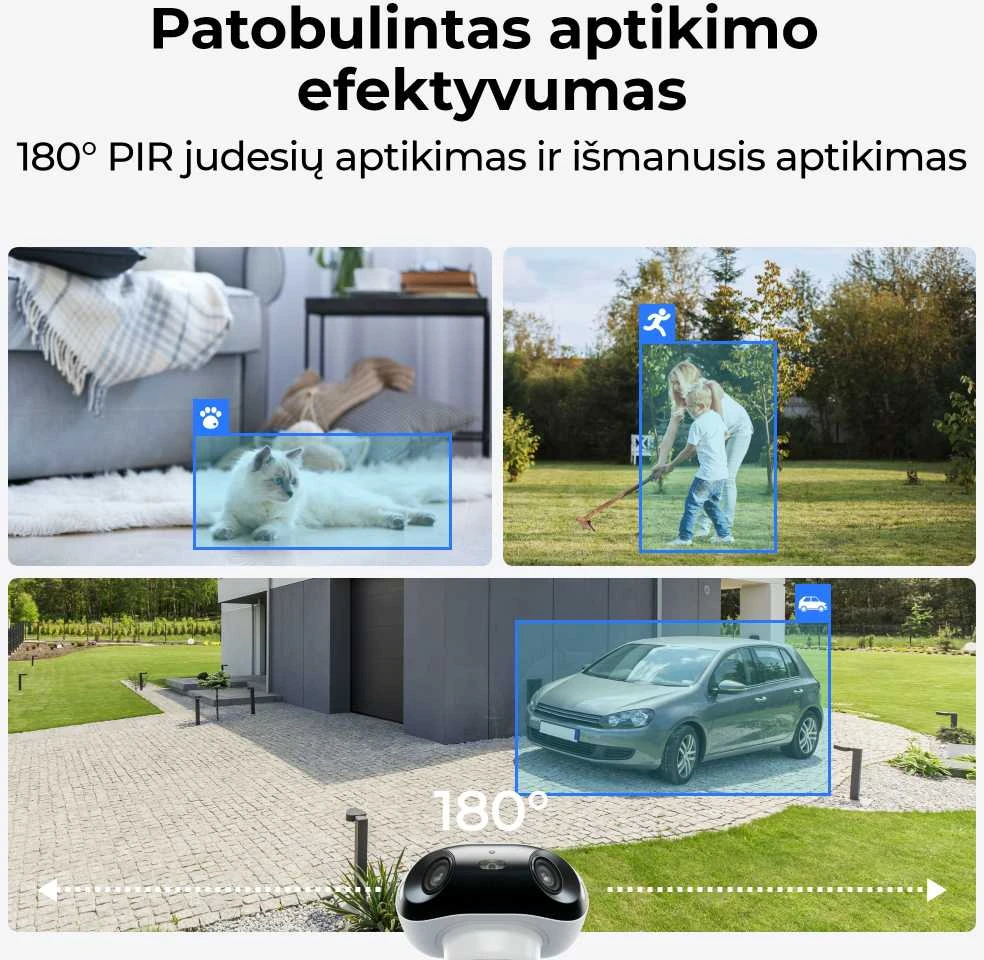 Akumuliatorinė kamera Reolink Argus B740X, 4K, 180°, Wi-Fi 6