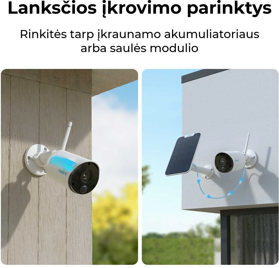 Akumuliatorinė kamera Reolink Argus Series B320, 3 MP, Wi-Fi, microSD