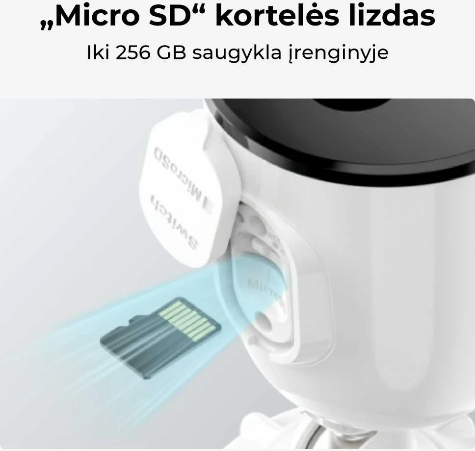Akumuliatorinė kamera su saulės kolektoriumi Reolink Argus Series B310, 3 MP, Wi-Fi, microSD
