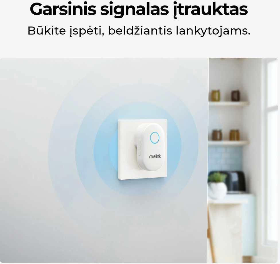 Išmanusis durų skambutis Reolink D340W su vaizdo funkcija
