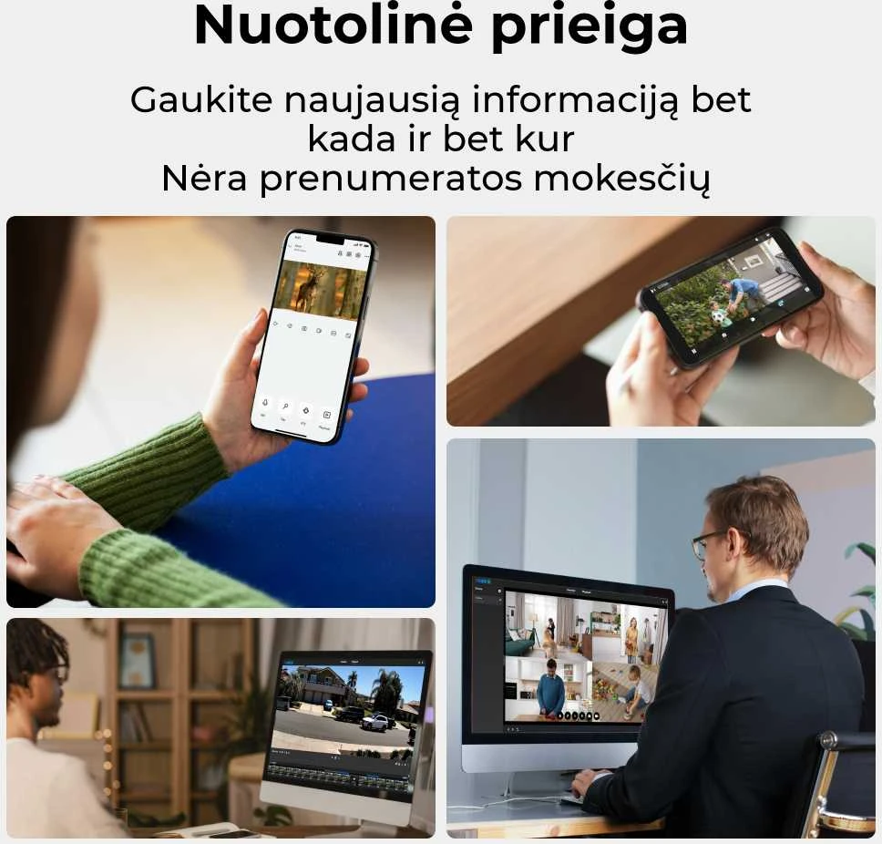 Akumuliatorinė kamera Reolink Argus Series B350, 8 MP, Wi-Fi, microSD