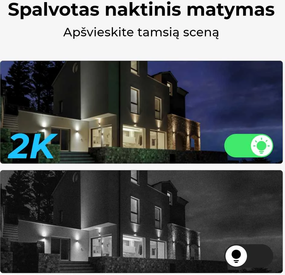 Išmani lauko apsaugos kamera Reolink Lumus Series E430 su apšvietimu, 2K, Wi-Fi