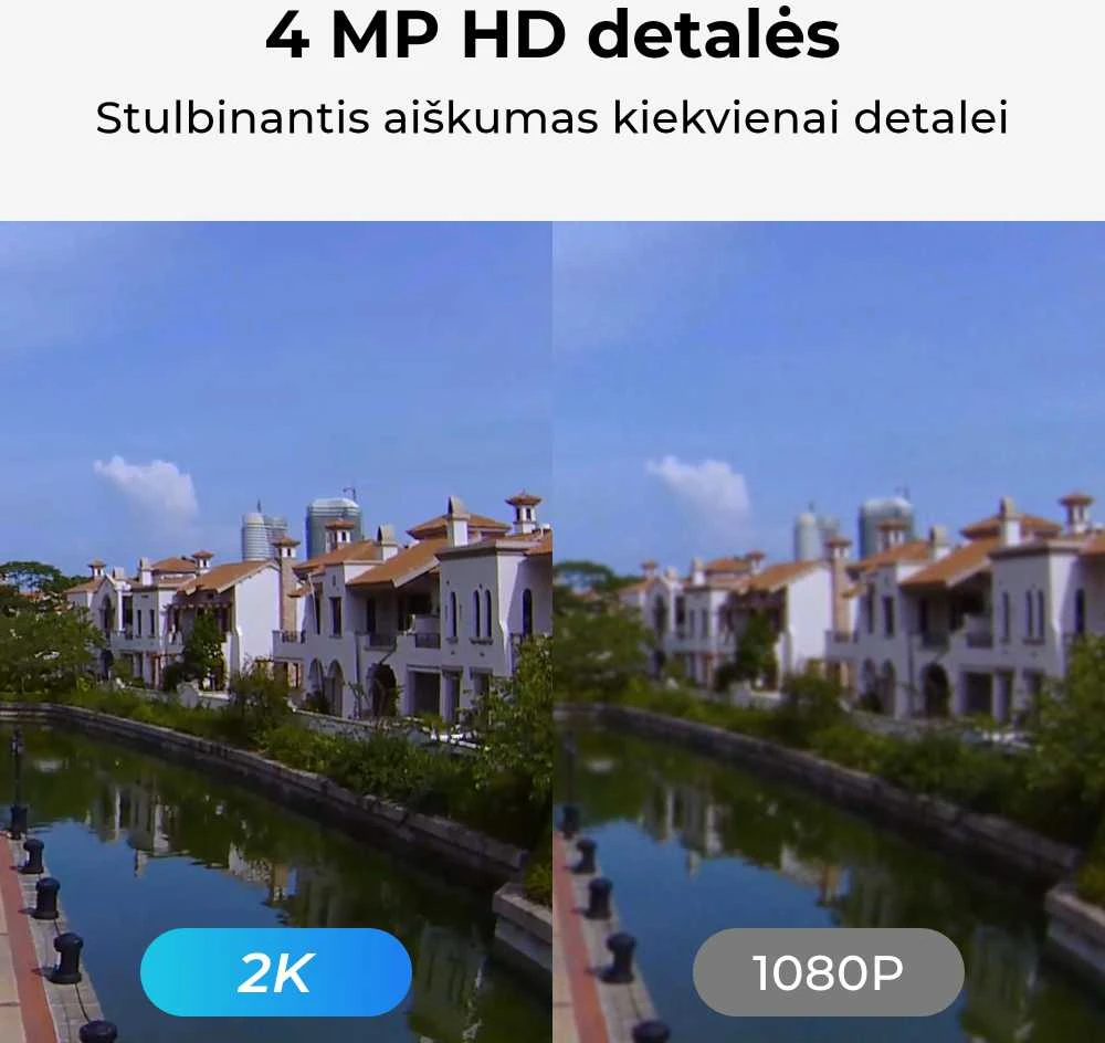 Išmani lauko apsaugos kamera Reolink Lumus Series E430 su apšvietimu, 2K, Wi-Fi