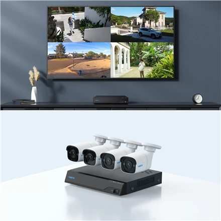 Reolink | Super HD apsaugos kamerų sistema | NVS8-5MB4 | Kulka | 5/4 MP | f=4,0 mm fiksuotas; F=2,0 | Maitinimas per Ethernet (PoE) | IP67 | H.265 | „Micro SD“, maks. 256 GB