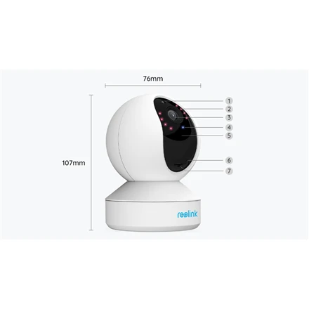 Reolink | Super HD Smart Home WiFi IP kamera | E serija E330 | PTZ | 4 MP | 4mm/F2.0 | H.264 | „Micro SD“, maks. 512 GB