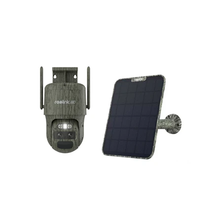 Akumuliatorinė stebėjimo kamera Reolink Trackmix Series G770 4K LTE, kamufliažinė, su saulės baterijomis, 2 akumuliatoriais
