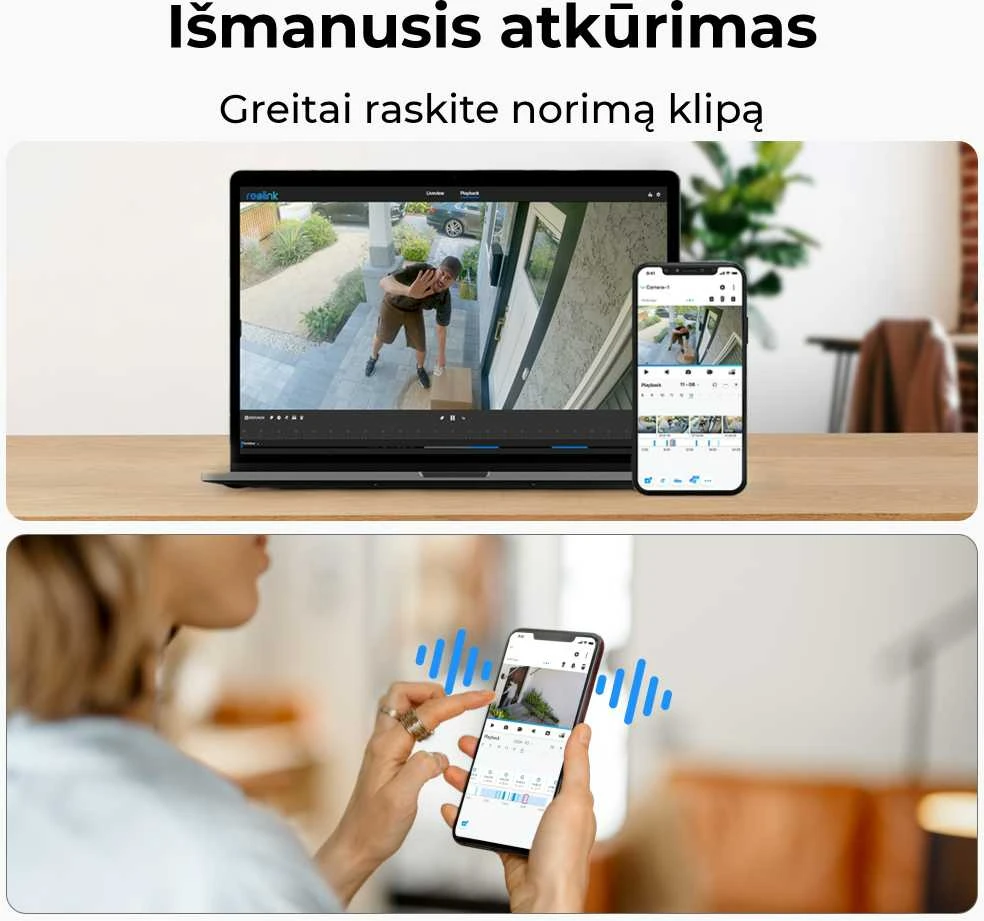 Išmani lauko apsaugos kamera Reolink W320 su apšvietimu, 5MP, IP67