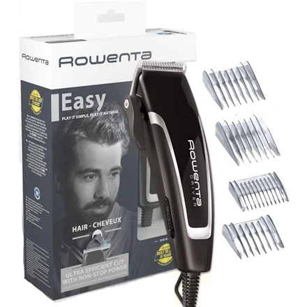 Rowenta Hair Trimmer | TN1603F0 | Corded | Juodas/Sidabrinis