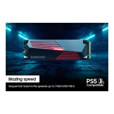 Vidinė atmintis Samsung 990 PRO with Heatsink PCIe 4.0 NVMe M.2, 1 TB, MZ-V9P1T0GW