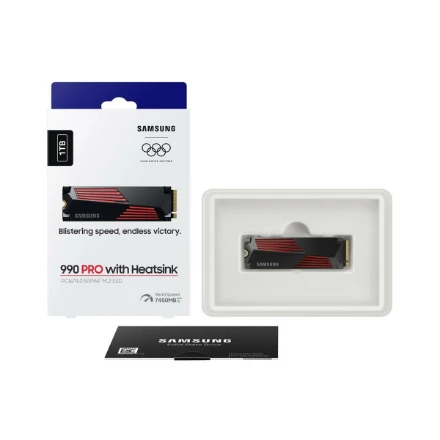 Vidinė atmintis Samsung 990 PRO with Heatsink PCIe 4.0 NVMe M.2, 2 TB, MZ-V9P2T0GW