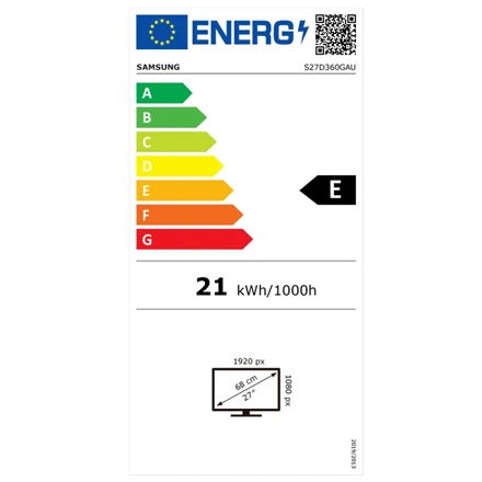 Monitorius Samsung | LS27D360GAUXEN | 27 " | VA | FHD | 16:9 | 100 Hz | 4 ms | 1920 x 1080 pikselių | 250 cd/m² | HDMI jungtys quantity 1 | Juodas