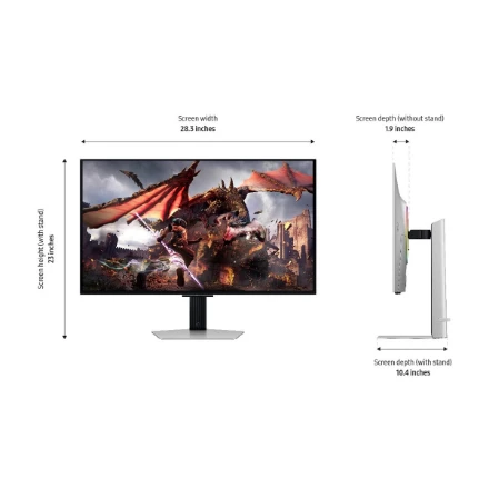 Monitorius Samsung | LS32DG802SUXDU | 32 " | OLED | 4K | 16:9 | 240 Hz | 0.03 ms | 3840 x 2160 pikselių | 200 cd/m² | HDMI jungtys quantity 2 | Sidabrinis
