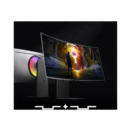 Monitorius Samsung | LS34DG850SUXDU | 34 " | OLED | 21:9 | 175 Hz | 0.03 ms | 3440 x 1440 pikselių | HDMI jungtys quantity 2 | Sidabrinis