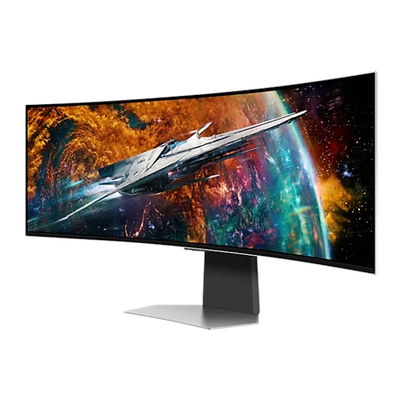 Samsung | Odyssey OLED G9 G95SC Monitorius | LS49CG950SUXDU | 49 " | QHD | 32:9 | 240 Hz | 0.03 ms | 5120 x 1440 | 250 cd/m² | HDMI jungtys quantity 1 | Sidabrinis