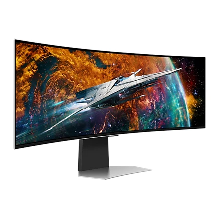 Samsung | Odyssey OLED G9 G95SC Monitorius | LS49CG950SUXDU | 49 " | QHD | 32:9 | 240 Hz | 0.03 ms | 5120 x 1440 | 250 cd/m² | HDMI jungtys quantity 1 | Sidabrinis