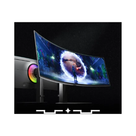 Monitorius Samsung | LS49DG934SUXEN Odyssey G9 G93SD | 49 " | OLED | DQHD | 32:9 | 240 Hz | 0.03 ms | 5120 x 1440 pikselių | 250 cd/m² | HDMI jungtys quantity 1 | Sidabrinis