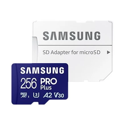 Atminties kortelė Samsung | Micro SD Card | Pro Plus | 256 GB | Micro SDXC | Flash atminties klasė 10
