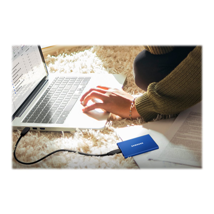 Išorinis kietasis diskas SSD SAMSUNG|T7/1TB/USB 3.2/Rašymo greitis 1000 MBytes/sec/Skaitymo greitis 1050 MBytes/sec/MU-PC1T0H/WW