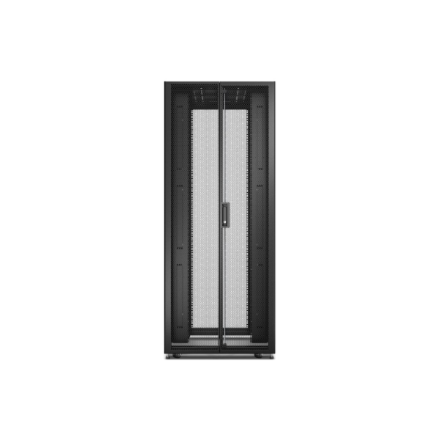 APC Easy Rack 800mm/42U/1000mm, su stogu, ratukais, kojelėmis ir 4 laikikliais, be šoninių panelių, juodas | Schneider Electric