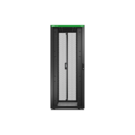 APC Easy Rack 800mm/42U/1000mm, su stogu, ratukais, kojelėmis ir 4 laikikliais, be šoninių panelių, juodas | Schneider Electric