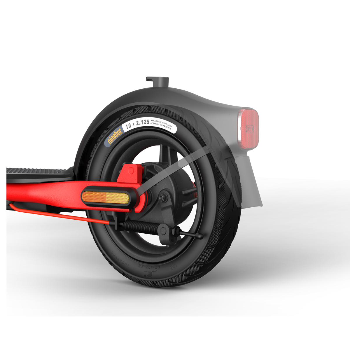 Segway Ninebot eKickscooter D38E, Juodas/Raudona