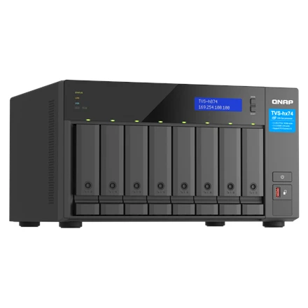 Serveris QNAP TVS-h874 NAS bokštas Intel® Core™ i5 i5-12400 32 GB DDR4 QuTS hero juodas