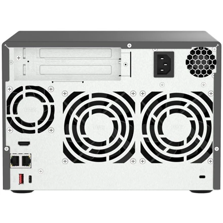 Serveris QNAP ZFS pagrįsta saugykla | TVS-h674-i5-32G su PCIe Gen 4 išplečiamumu 10/25GbE ryšiui, M.2 NVMe SSD talpyklą ir kelių gijų procesorius | Intel | i5-12400 6-branduolių/12-thread | 32 GB | DDR4 SODIMM | Juodas