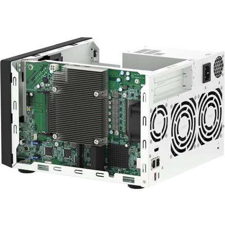 Serveris QNAP ZFS pagrįsta saugykla | TVS-h674-i5-32G su PCIe Gen 4 išplečiamumu 10/25GbE ryšiui, M.2 NVMe SSD talpyklą ir kelių gijų procesorius | Intel | i5-12400 6-branduolių/12-thread | 32 GB | DDR4 SODIMM | Juodas