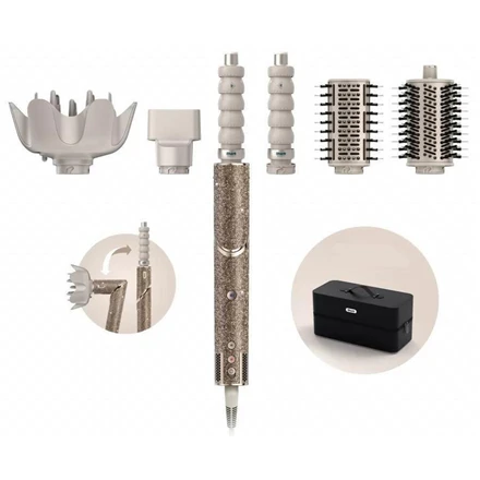 Plaukų džiovintuvas-formavimo prietaisas Shark Hairstyler FlexStyle 5-in-1, spindinčio aukso spalvos